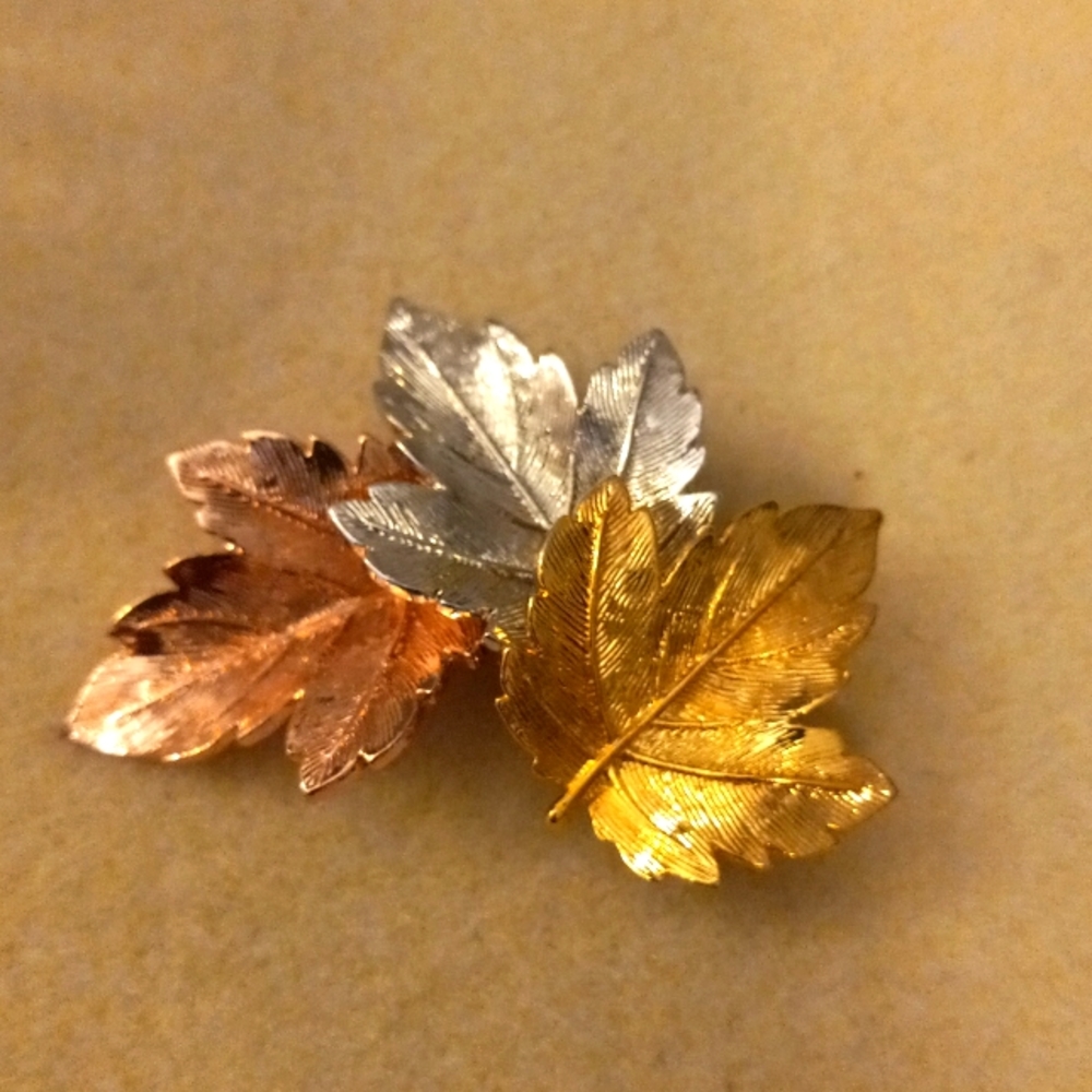 Fall brooch autumn leaves